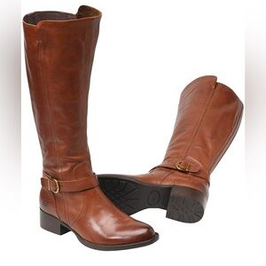 Born Cosna leather tall boots in Cognac